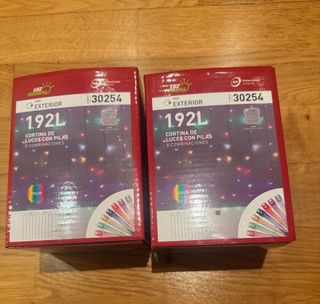 Cortina Luces Exterior Pilas 192L Luz Europa