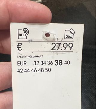 Falda H&M negra con cinturón talla M