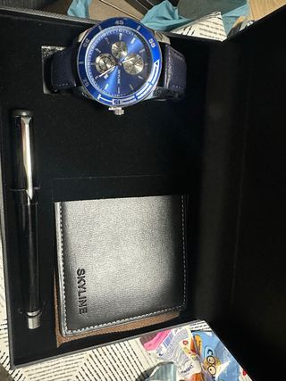 Conjunto SKYLINE Reloj y Cartera Azul