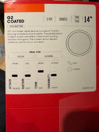 Parche Batería Evans G2 14 pulgadas