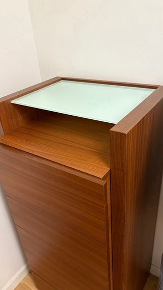 URGE VENDER!Cajonera Madera Nogal 129.5x60.5x52