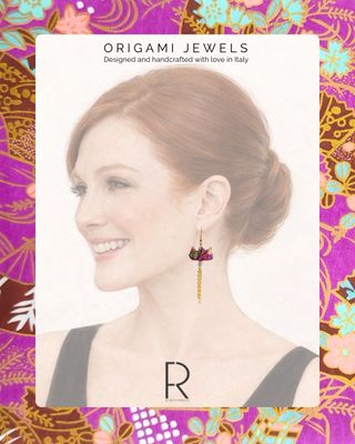 Orecchini Origami Fiore di Loto fatti a mano