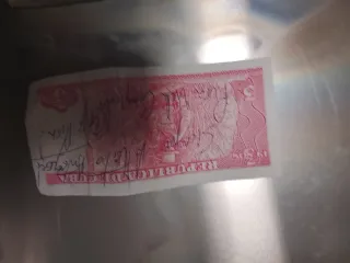 Moneda antigua y billete antiguo