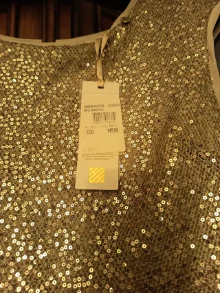 Vestito Rinascimento Beige Lungo Taglia L