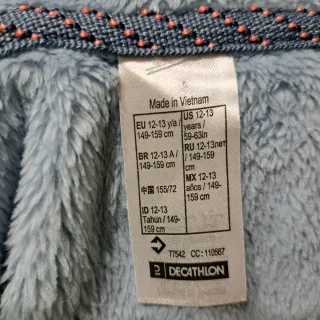 Forro polar para esquiar azul niña Talla 12