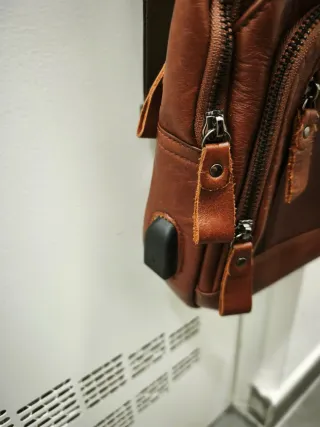 Mochila Bullcaptain Cuero Marrón