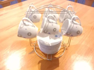 Set de Tazas de Café con Platos