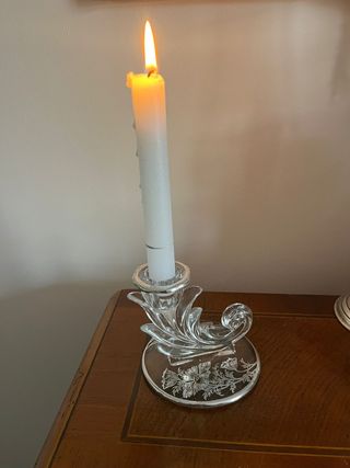 Candelabro de cristal modernista