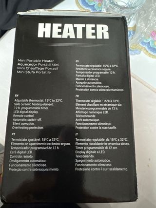 Calentador Eléctrico Portátil con Mando