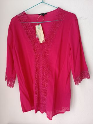 Blusa Fucsia Talla 42 Nueva