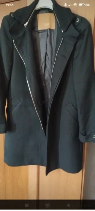 Abrigo Zara Hombre XL Negro