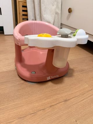 Asiento de ducha para bebé rosa