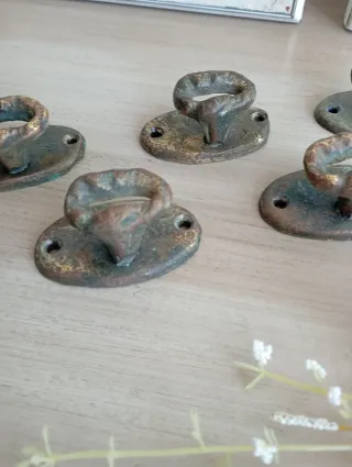 Conjunto de 5 tiradores antiguos