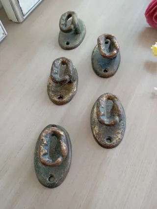 Conjunto de 5 tiradores antiguos