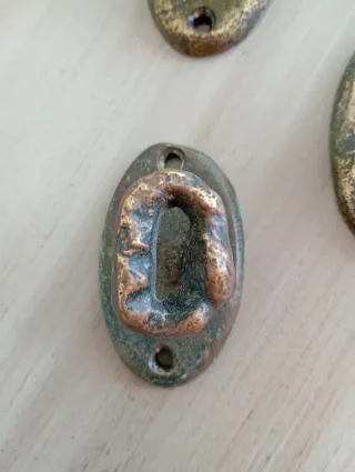 Conjunto de 5 tiradores antiguos