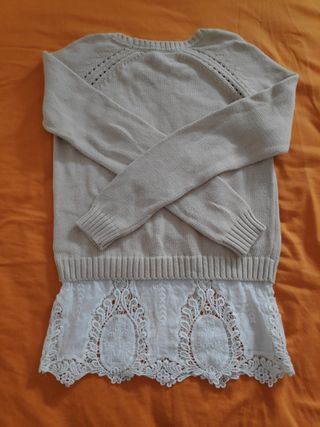 Jersey de Punto con Encaje de Pedro del Hierro.