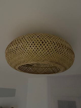 Ventilador de techo de mimbre