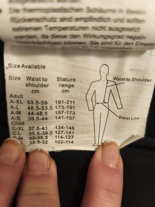 Chaleco protector / tortuga equitación SWING