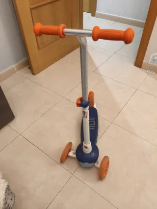 Patinete 3 Ruedas Infantil Azul Naranja