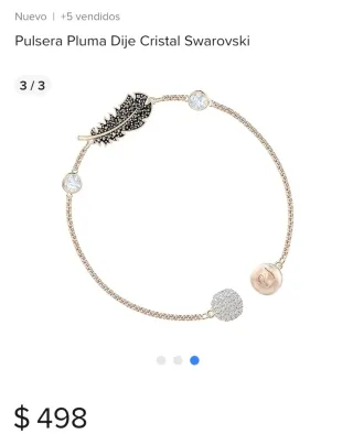 Pulsera Pluma Cristal Swarovski