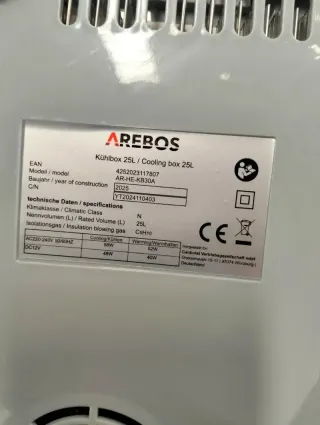 Arebos AR-HE-KB30A Nevera termoeléctrica 25 L