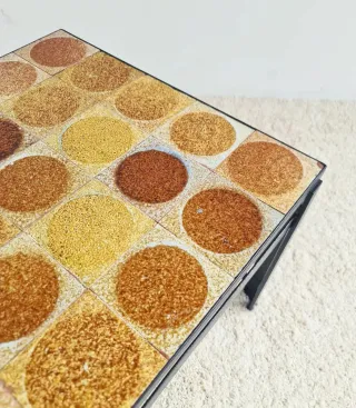 Mesa auxiliar de cerámica. Vintage, 70s.