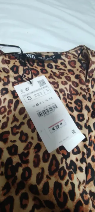 Vestido Zara Animal Print Talla S