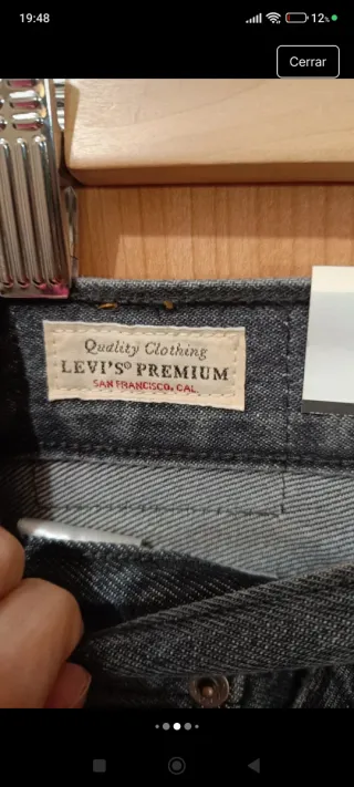 Falda Levi's larga vaquera negra