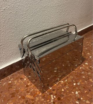 Caja herramientas acero inox 5bandejas, 3 niveles