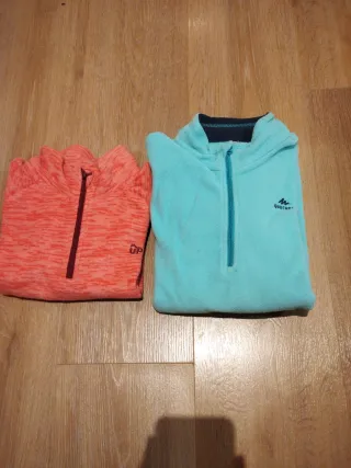Pack 2 polos UP y Quechua tallas 12-14