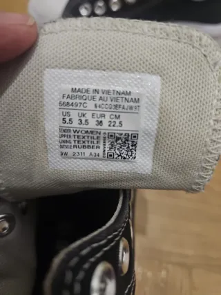 Converse plataforma negras talla 36