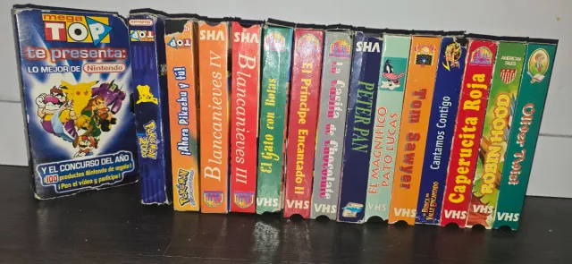 Lote Cintas VHS Películas Animadas