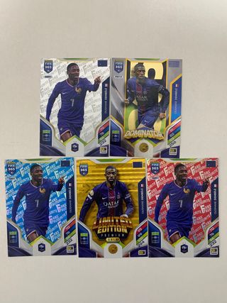 Lote 5 cromos Ousmane Dembélé FIFA 365 Adrenalyn