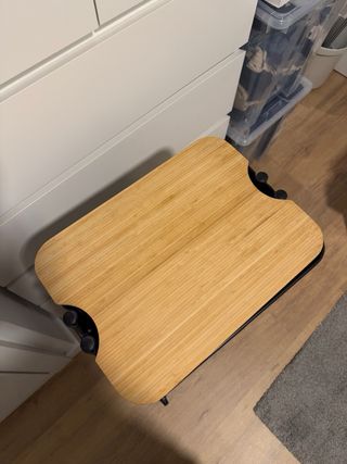 Carrito Auxiliar Ikea Negro Bambú Metal 28x38x61cm