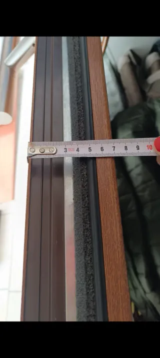 Puerta exterior PVC con cristal