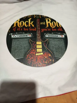 Placa Metálica Rock and Roll 20cm
