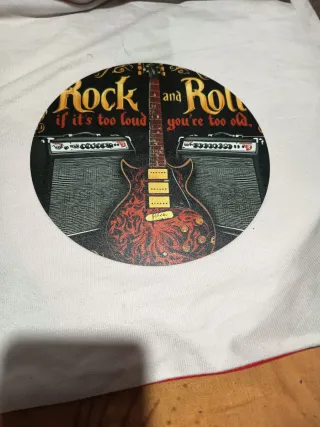 Placa Metálica Rock and Roll 20cm