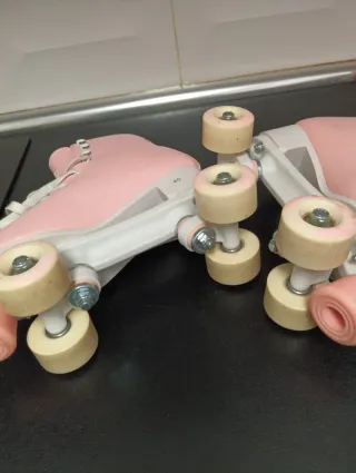 Patines Oxelo 4 Ruedas Talla 40 Rosa
