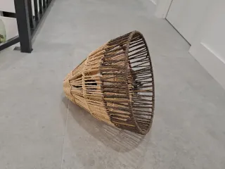 Lámpara de techo rústica de yute