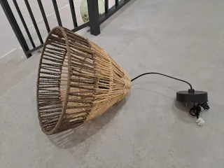 Lámpara de techo rústica de yute