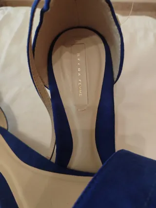 Zapatos de cuña azules talla 41