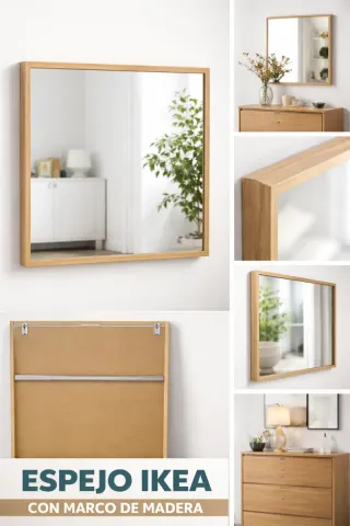 Espejo IKEA Madera Cuadrado
