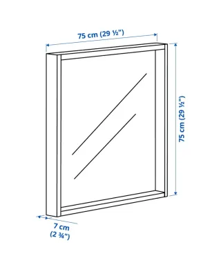 Espejo IKEA Madera Cuadrado