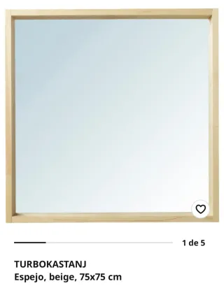 Espejo IKEA Madera Cuadrado