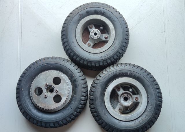 Ruedas neumáticas 9x3.50-4 con llanta Lote de 2