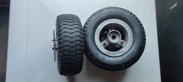 Ruedas neumáticas 9x3.50-4 con llanta Lote de 2