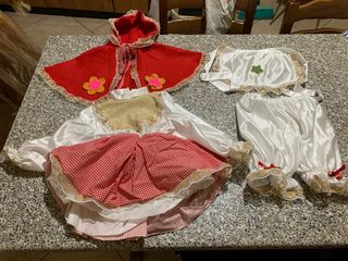 Vestito di carnevale cappuccetto rosso per bimba