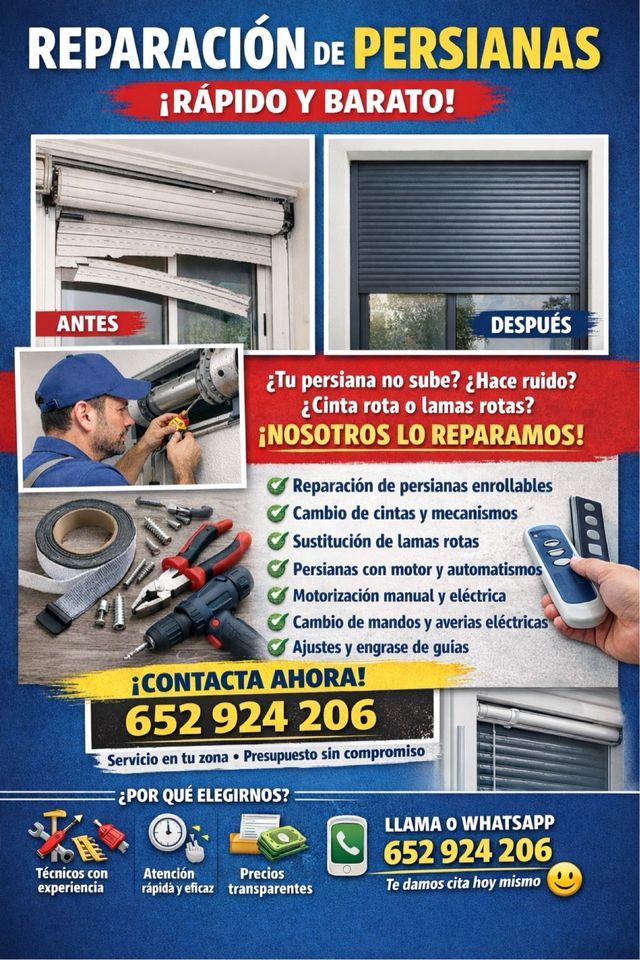 Reparación de Persianas e Instalaciones!!