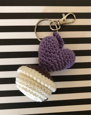 Set 7 portachiavi cactus uncinetto colorati