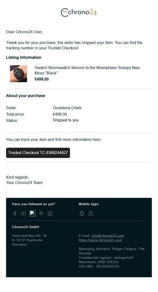 Swatch Moon Black - Scatola Inclusa